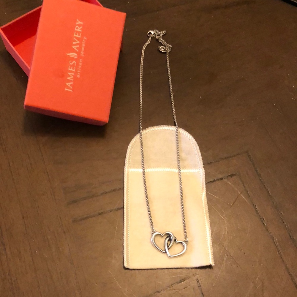 Double Heart Linked Necklace